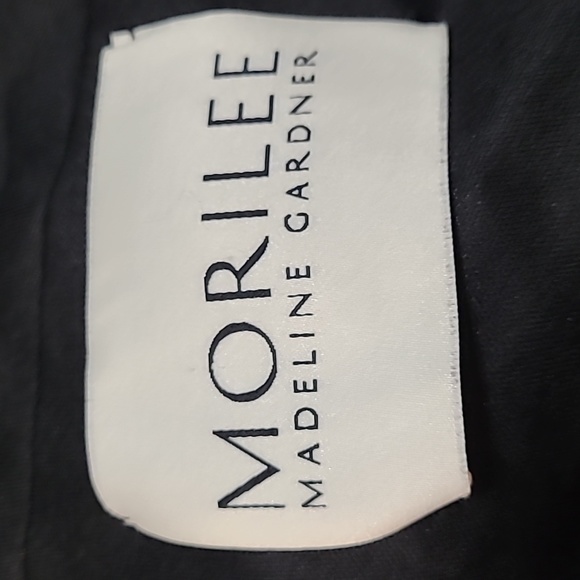 Morilee Madeline Gardner Beautiful Dress Black blue stones, Size 00 - Picture 6 of 12